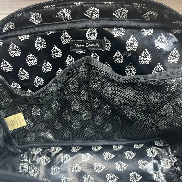 Vera Bradley Large Blush & Brush Makeup Case Snow Lotus Signature Cotton - Picture 5 of 10